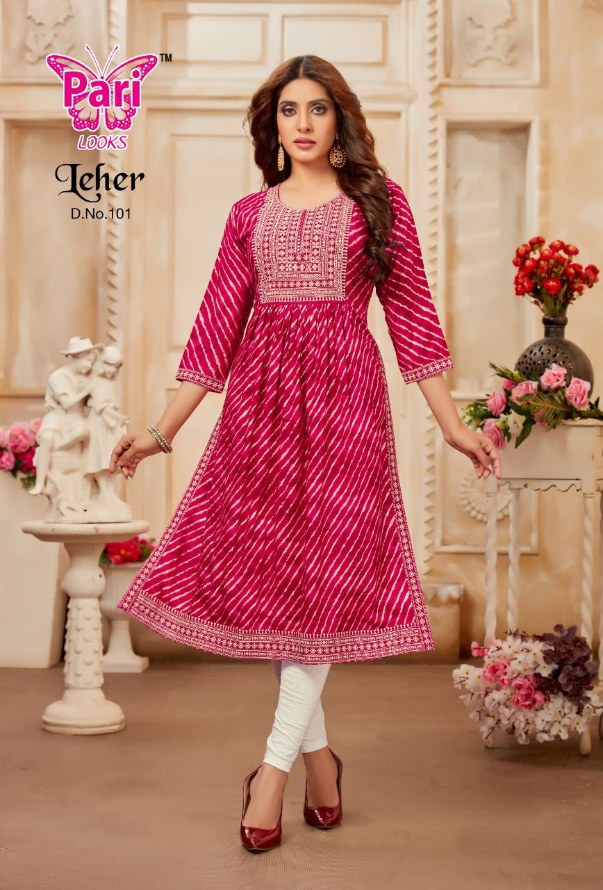 Pari Leher Heavy Festive Wear Wholesale Designer Kurtis